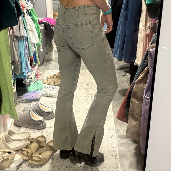 Free People We The Free Level Up Slit Slim Flare Jeans - Picture 7 of 8